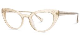 Evans Cateye Beige Glasses1