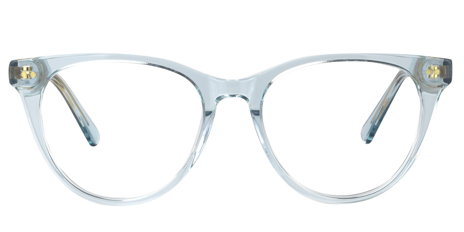 Oval Blue Clear Glasses | Zeelool Glasses0