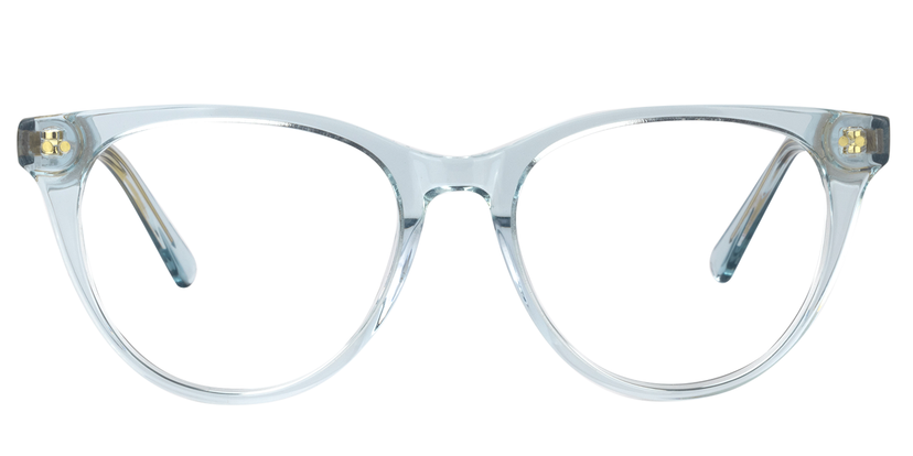 Agnes Oval Blue Clear Glasses