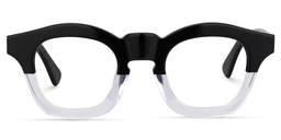 Rita Square Black&Clear Glasses0