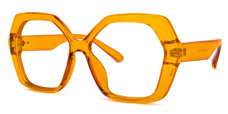 Piper Geometric Earthy-Yellow Glasses
