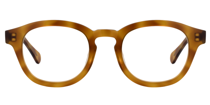 Caprice Round Light Brown Glasses