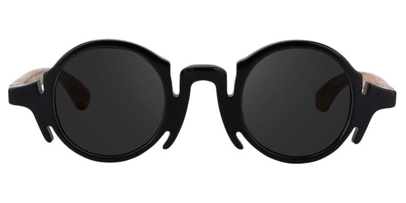 Charlie Round Black Sunglasses