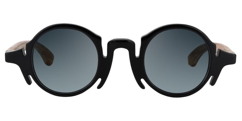 Charlie Round Black Sunglasses