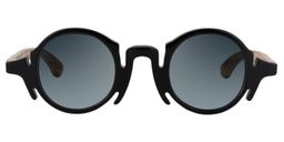 Charlie Round Black Sunglasses0