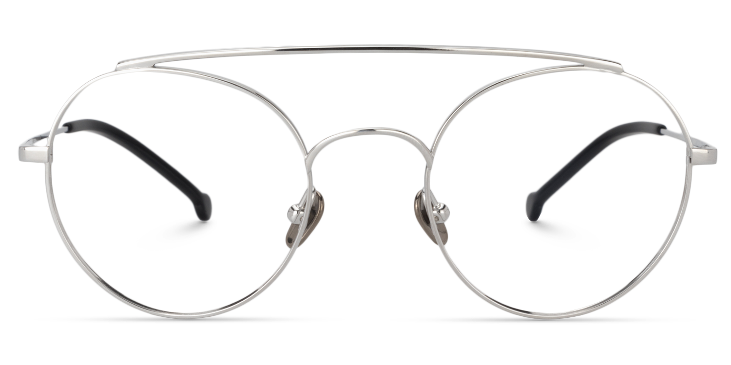 Aviator Silver Glasses  | Zeelool Glasses0