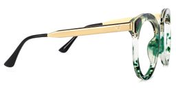 Penny Round Green-Floral Glasses3