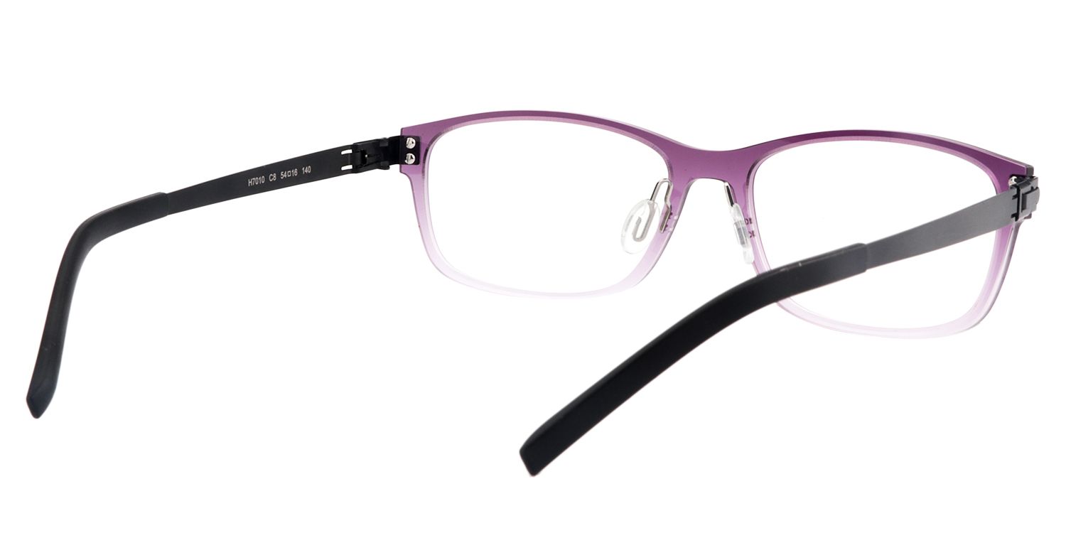 Rectangle Purple Glasses | Zeelool Glasses5
