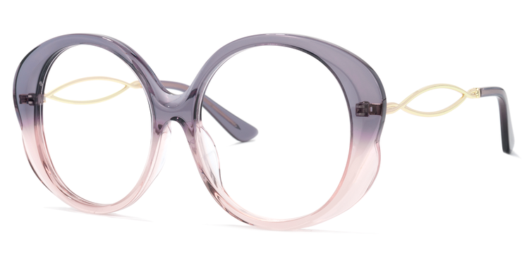 Clinton Round Purple Glasses