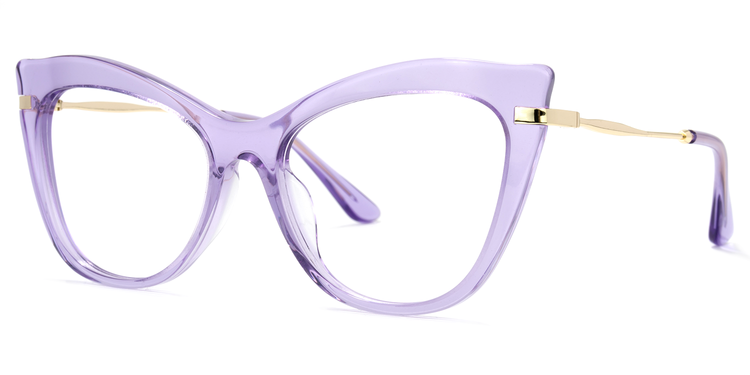 Indira Cat Eye Purple Glasses