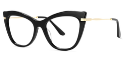 Indira Cat Eye Black Glasses2