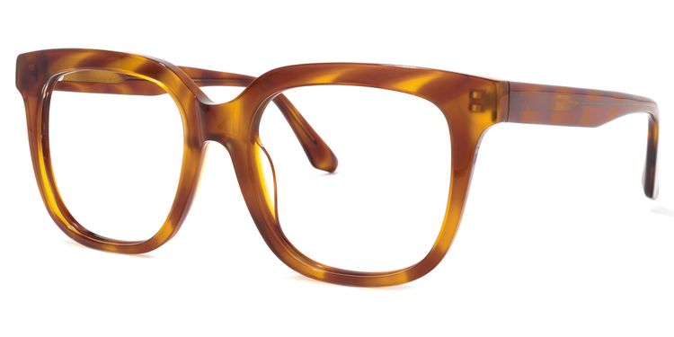 Quiana Square Yellow-Tortoise Glasses