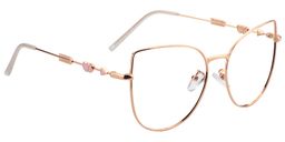 Alvina Cat Eye Gold Glasses4