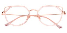 Mary Cute Cat Eye Pink Glasses1