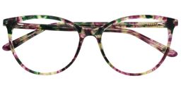 Cleo Cat Eye Purple Floral Glasses1