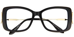 Mamie Butterfly Black Glasses1