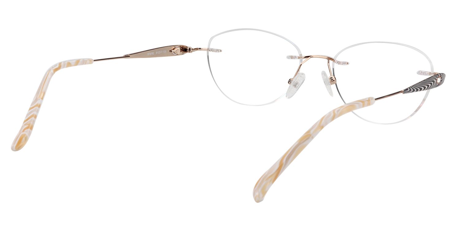 Oval Gold Glasses | Zeelool Glasses5