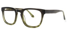 Reese Square Dark-Green Glasses1