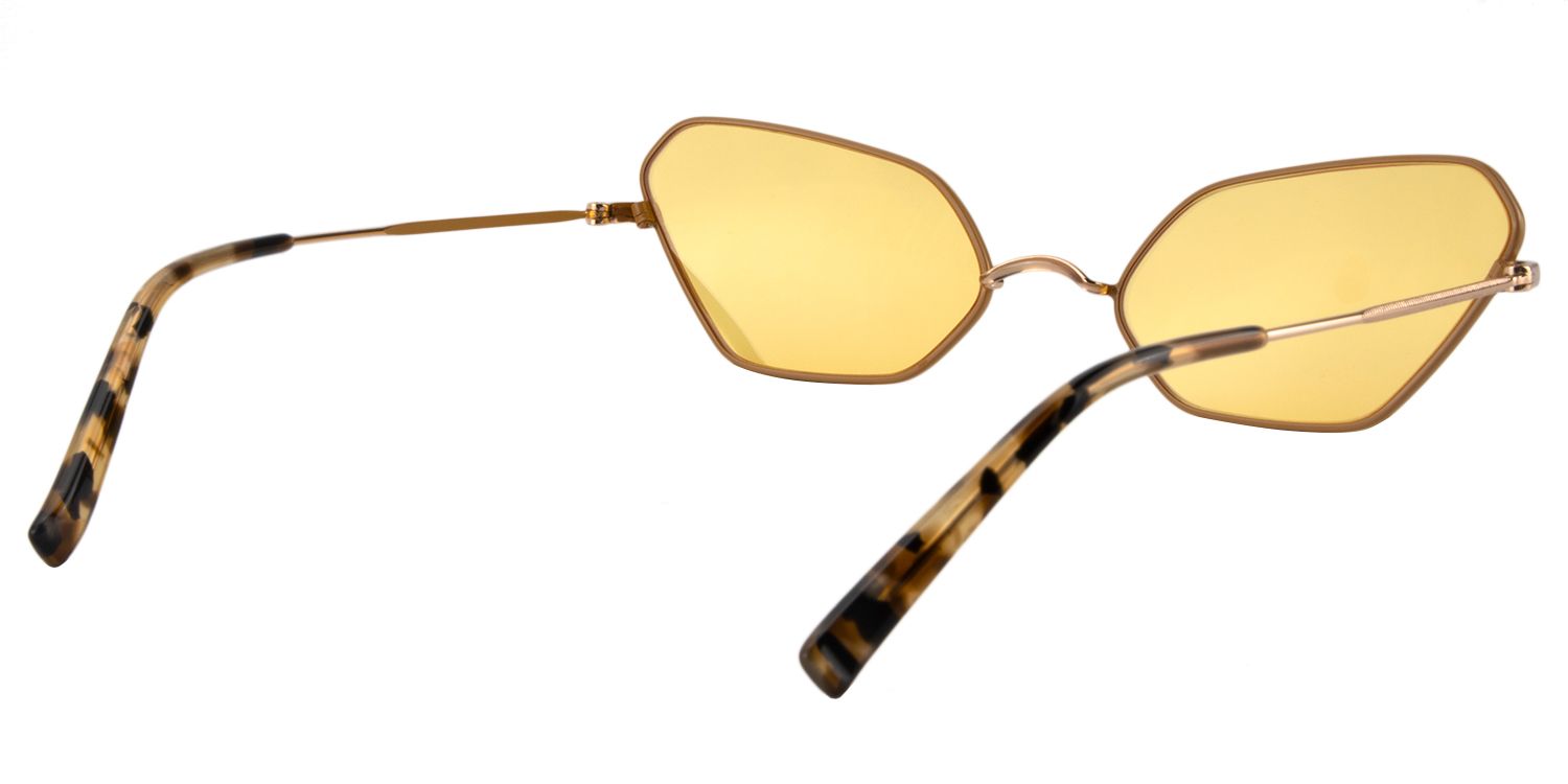 Beige Geometric Sunglasses | Zeelool Sunglasses5