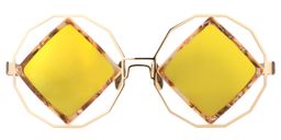 Todd Geometric Gold Sunglasses0