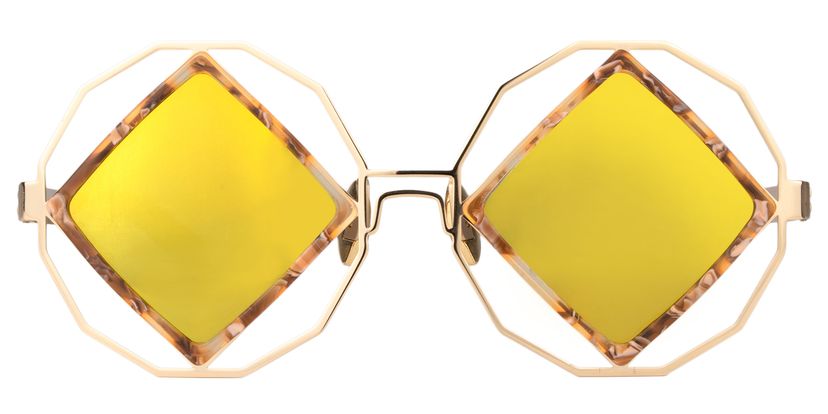 Todd Geometric Gold Sunglasses