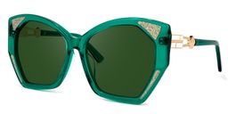 Routh Geometric Green Sunglasses1