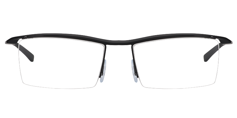 Perla Rectangle Black Glasses