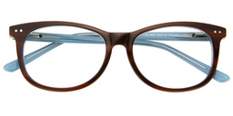 Laura Rectangle Brown Glasses1