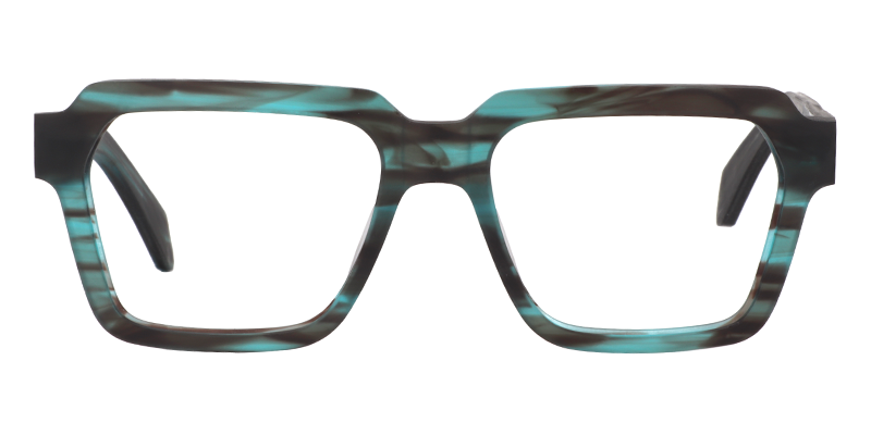 Richard Rectangle Green Glasses