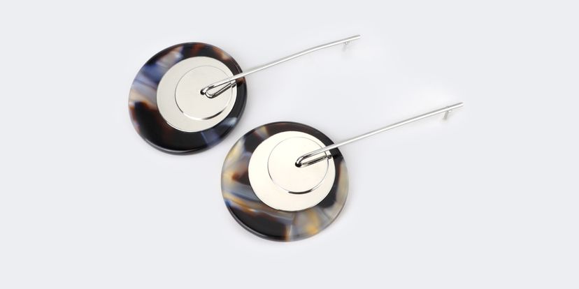 Vintage Round Shaped Silver Earrings