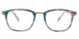 Absolon Rectangle Blue Pattern Glasses0
