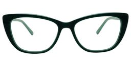 Acton Rectangle Dark-Green Glasses0
