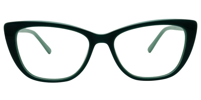Acton Rectangle Dark-Green Glasses