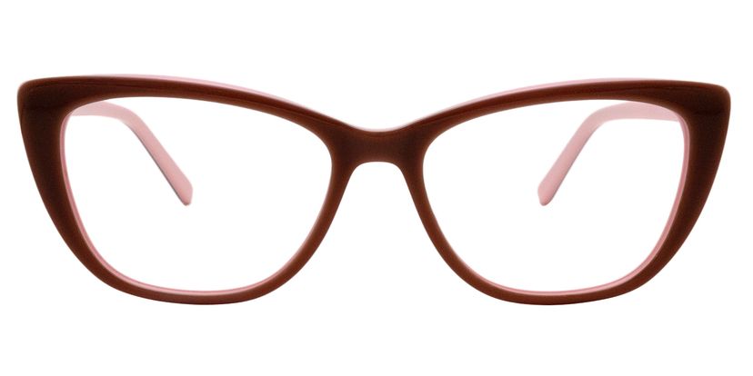 Acton Rectangle Brown Glasses