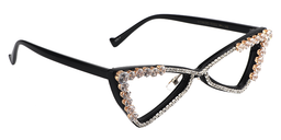 Stacey Sparkling Trilateral Black Eyeglasses2