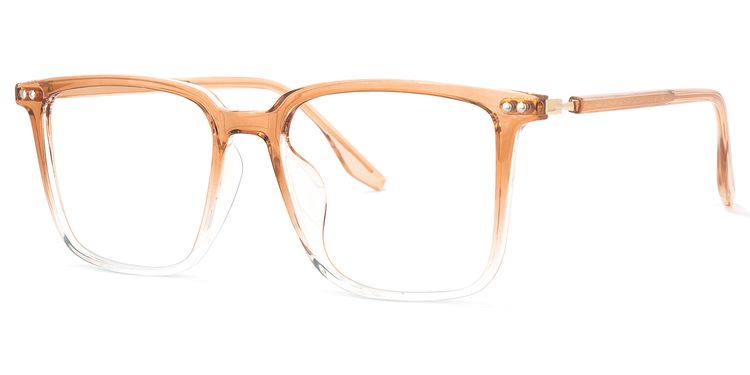 Tobias Square Earthy-Yellow Glasses