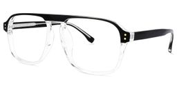 Willow Geometric Black-Clear Glasses1