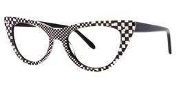 Chana Cat-Eye Black-White Glasses1