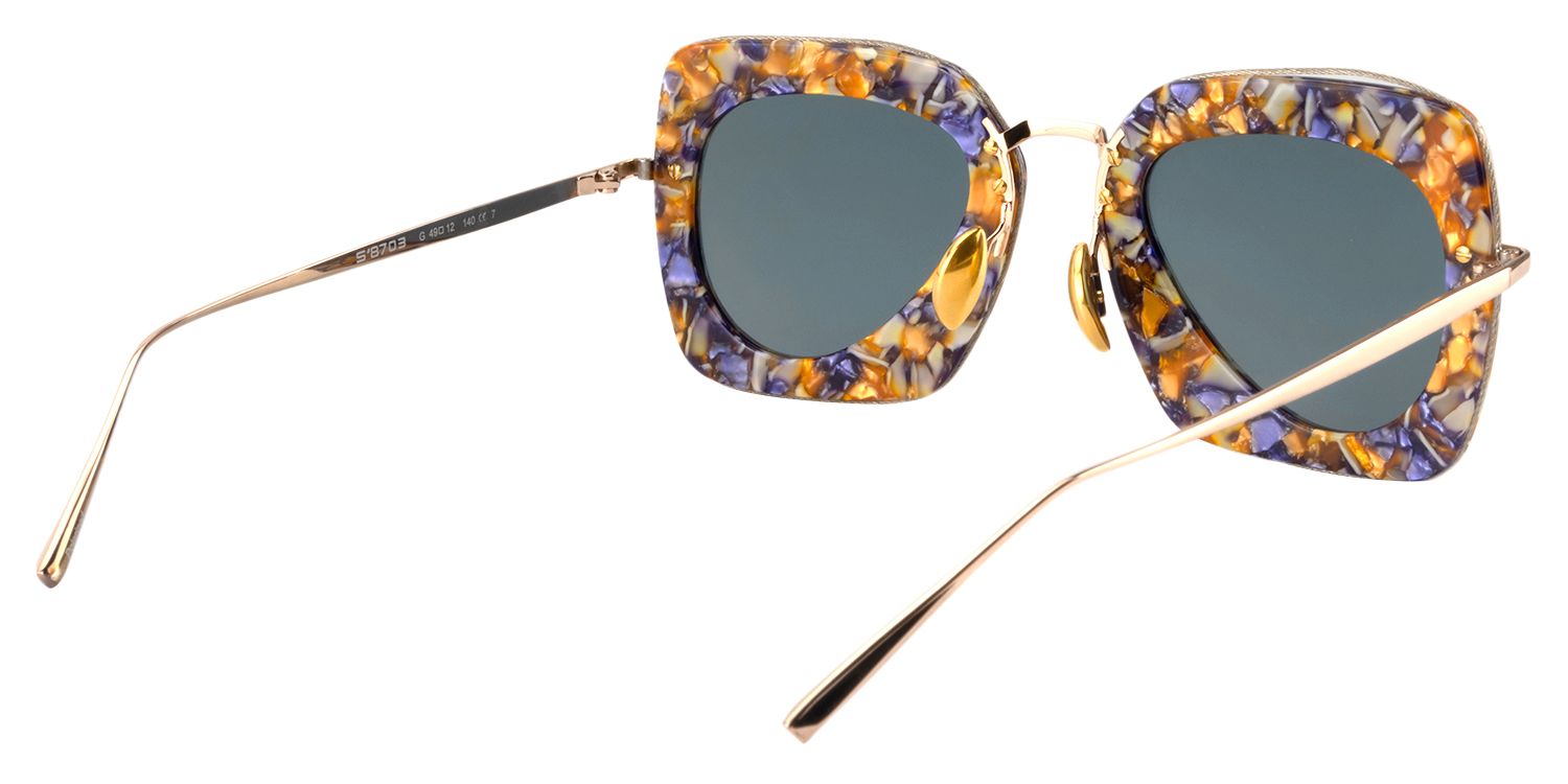 Square Purple Floral Sunglasses | Zeelool Sunglasses5