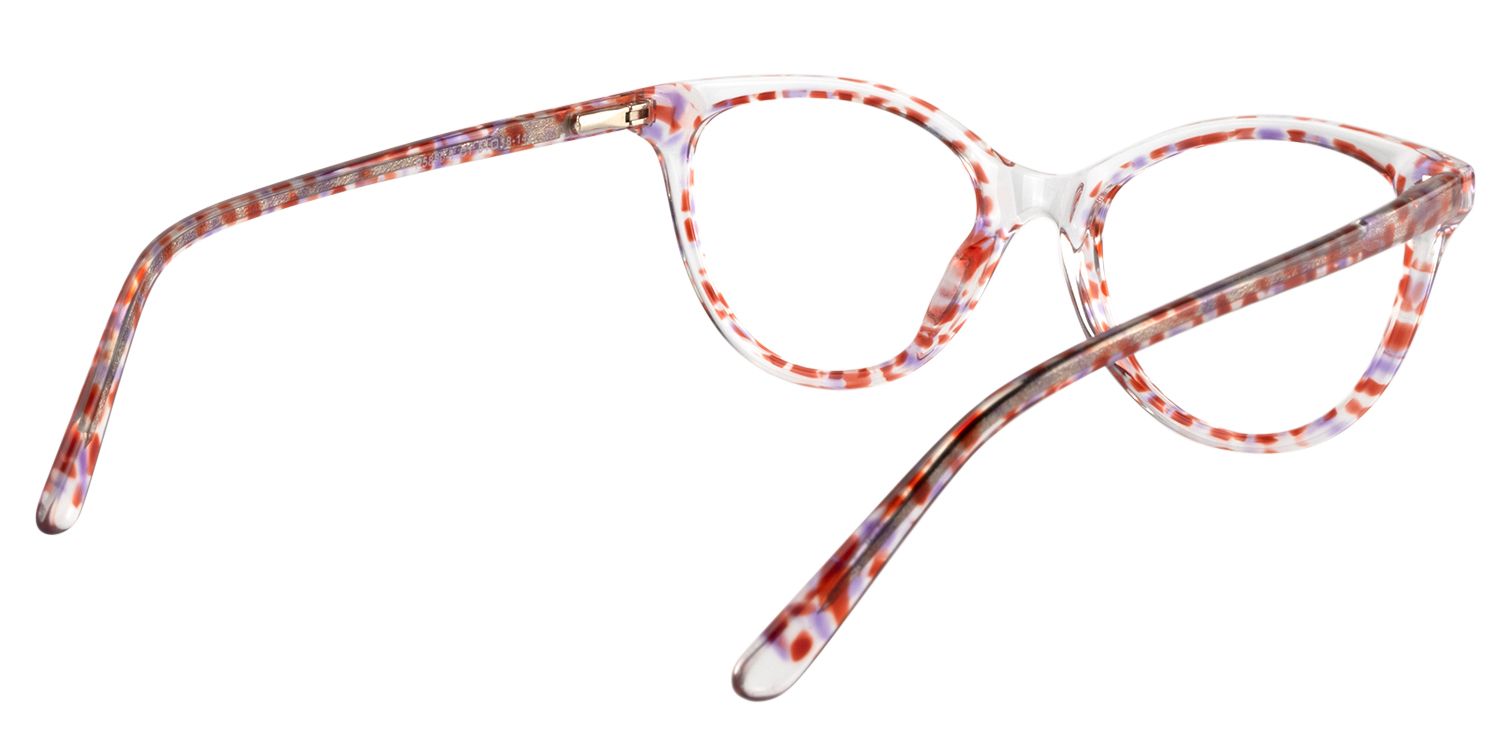 Oval Red Glasses | Zeelool Glasses5