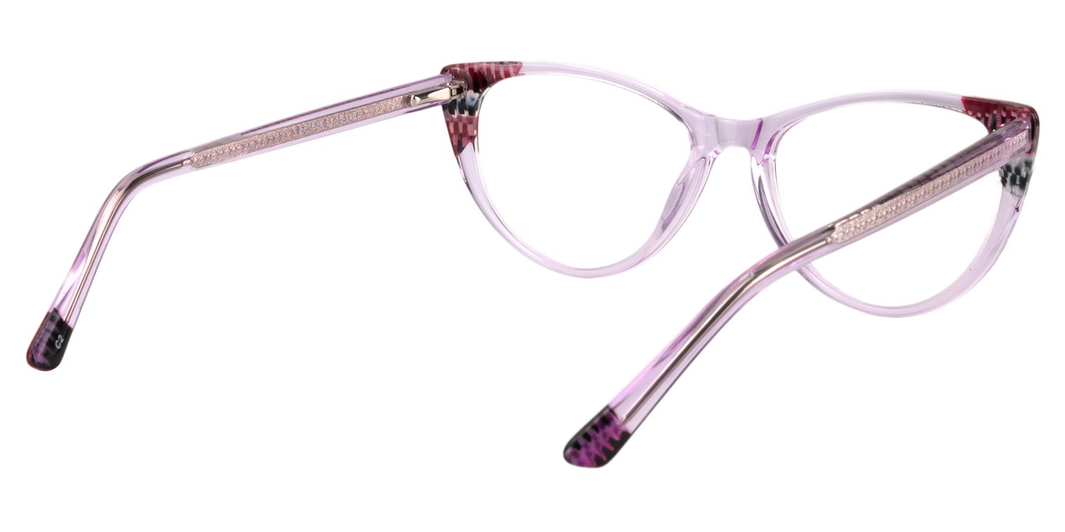 Cat Eye Purple Glasses | Zeelool Glasses5