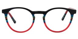 Margaret Round Red Glasses0