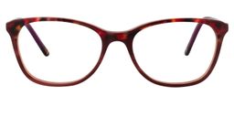 Alcuin Rectangle Dark Red Glasses0