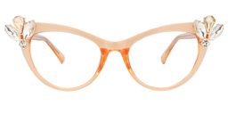 Aimee Cat Eye Beige Glasses0