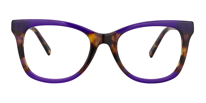 Rectangle Purple Glasses | Zeelool Eyewear0