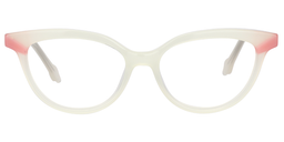 Lois Cat Eye Creamy White Glasses0