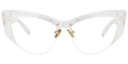 Claire Cateye Clear Glasses0