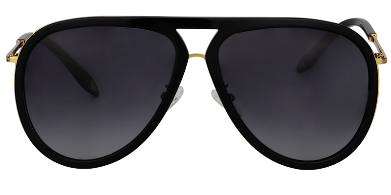 Tate Aviator Black Sunglasses