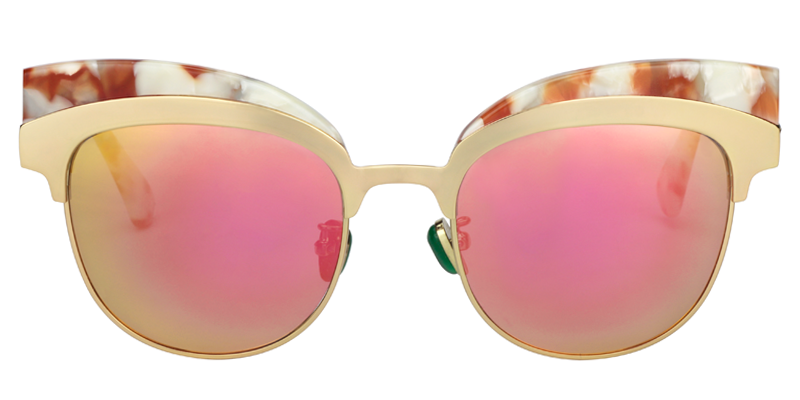 Pansy Browline Orange Sunglasses