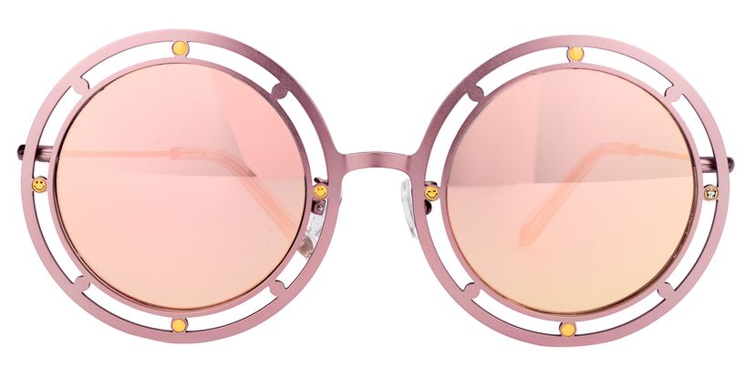 Isabella Round Rose-Gold Sunglasses